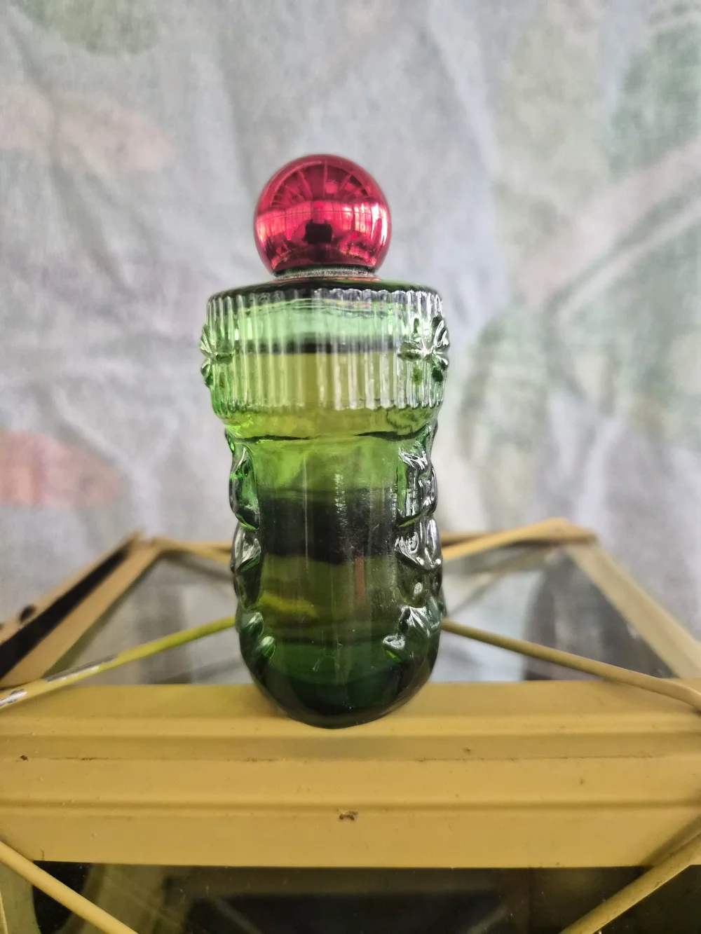 Avon Christmas Surprise Sock Purfume Glass Bottle